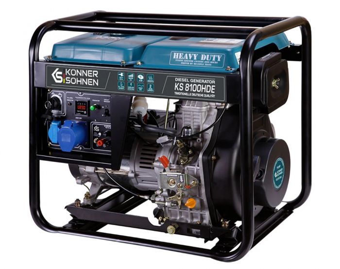 Генератор дизельний Konner&Sohnen KS 8100HDE (EURO V), 230В, 6.5кВт, електростартер, 117кг