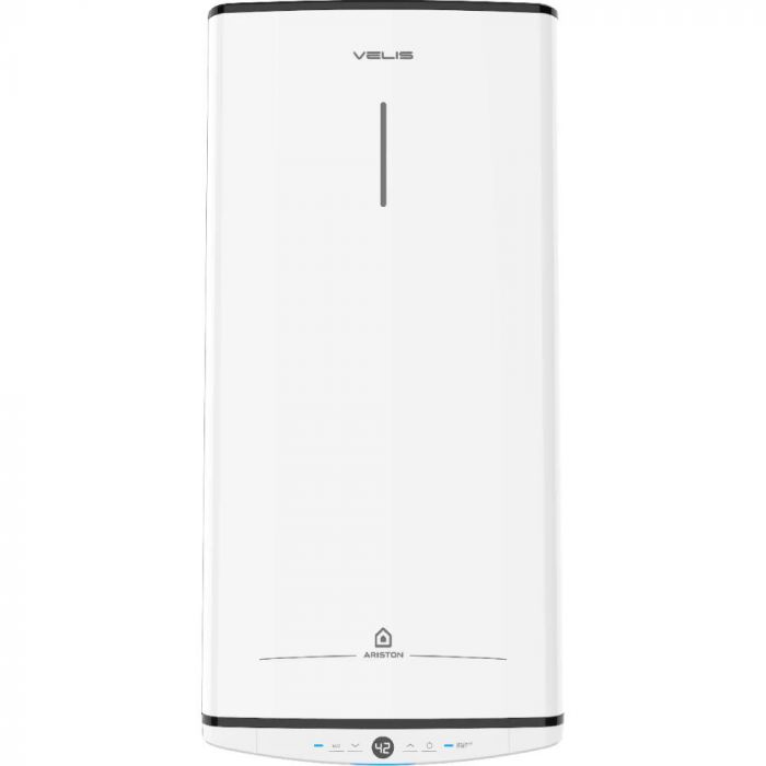 Водонагрівач електричний  Ariston VELIS PRO 50 EU плаский, слім, 50л, 2*1,5 кВт, емал. нагр. ел, ун. монтаж, ел. кер-ня, B, білий