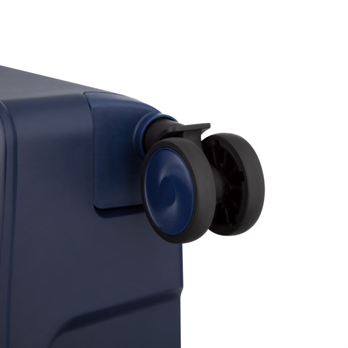 Набір валіз 2E, M7979, поліпропілен, (L+M+S), блискавка anti theft, 4 колеса, кодовий замок, темно-синій