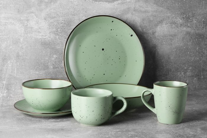 Тарілка десертна ARDESTO Bagheria Pastel green, 19см, кераміка, зелений