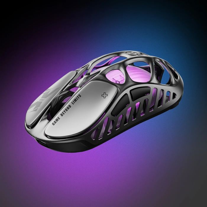 Миша GravaStar Mercury X Pro, 8K, BT/WL/USB-A, RGB, сірий