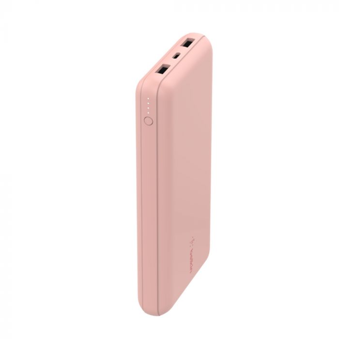 Акумулятор портативний літій-іонний Power Bank Belkin 20000мА·год, 15Вт, 2хUSB-A/USB-C, рожевий