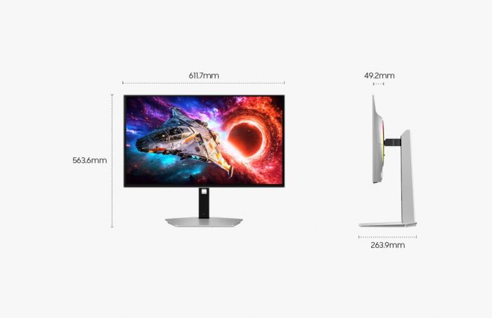 Монітор Samsung 27" Odyssey Gaming G80SH 2xHDMI, DP, USB, USB-C, MM, OLED, 3840x2160, 240Hz, 1ms