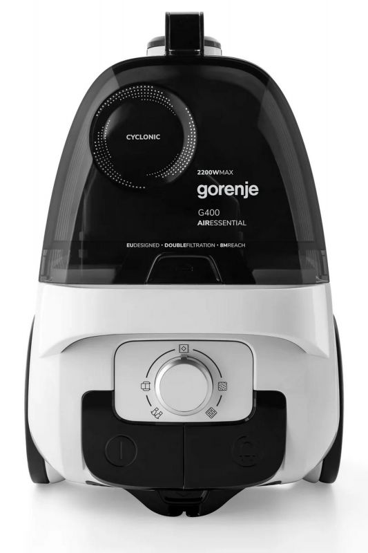 Пилосос Gorenje контейнерний, 800Вт, конт пил -3.3л, HEPA, телескоп трубка, сенсорне упр, білий
