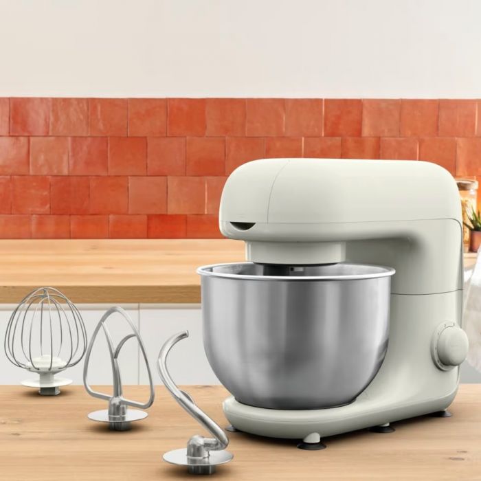Міксер Tefal планетарний Bake Essential 800Вт, насадки-3, чаша-нерж., метал, 4.8л, білий