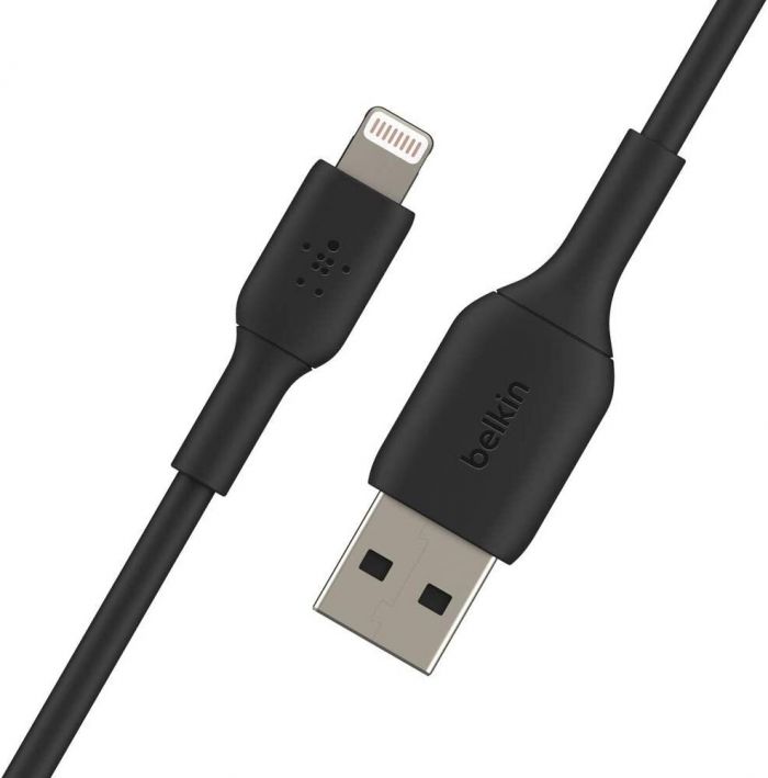 Кабель Belkin USB-A > Lightning заряджання/синхронізації 12Вт, 1м, PVC, чорний