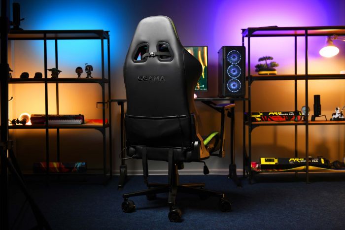 Крісло 2E GAMING OGAMA II RGB, ПУ шкіра, 3D-Armrests, чорний