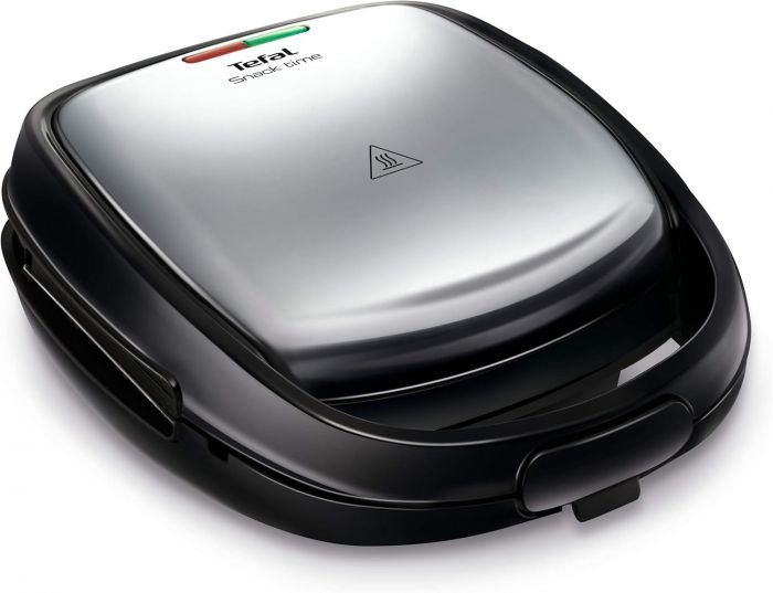 Мультимейкер Tefal Snack Time 3in1 700Вт, тефлон, 2 пластини, корпус-метал, чорно-сірий