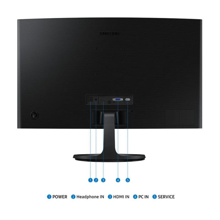 Монітор Samsung 23.8" S24D360 D-Sub, HDMI, VA, 100Hz, 4ms, CURVED