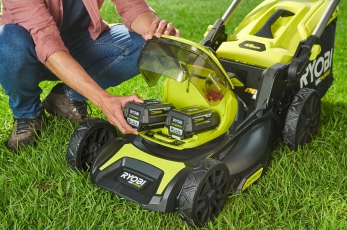 Газонокосарка акумуляторна Ryobi Max Power RY36LMX46A-150 36В акб 1х5А·год 46см 55л 25-75мм 22.5кг