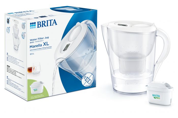 Фільтр-глечик Brita Marella XL Memo MXPro 3.5л (2л очищеної води) з фільтр-картриджем, синій