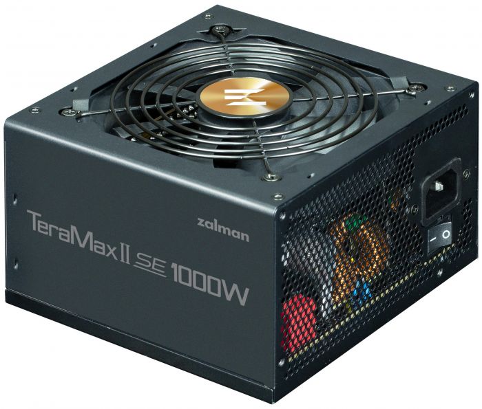 Блок живлення Zalman Teramax II SE  (1000W) 89%, 80+ Gold, 120мм, 1xMB 28pin (18+10), 2xCPU(4pin+ 4pin), 3xMolex, 12xSATA, 4xPCIe 8pin(6+2), 1xPCIe GEN5 16pin, Fully Modular