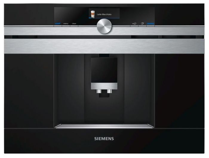 Кавомашина Siemens вбудована, 2.4л, зерно+мелена, автомат.капуч, LED-дисплей, авторецептів -29, чорний