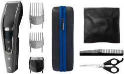 Машинка для стриження  Philips Series 7000, акум., роторний мотор, насадок-3, кейс,ножиці, гребінець в компл, сталь, чорно-сірий