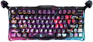 Клавіатура магнітна GravaStar Mercury V75 Pro 80keys, Magnetic Jade Gaming, 8K, USB-A, RGB, Neon Graffiti