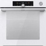 Духова шафа Gorenje електрична, 77л, A+, пара, дисплей, готування на різних рівнях, піроліз, білий
