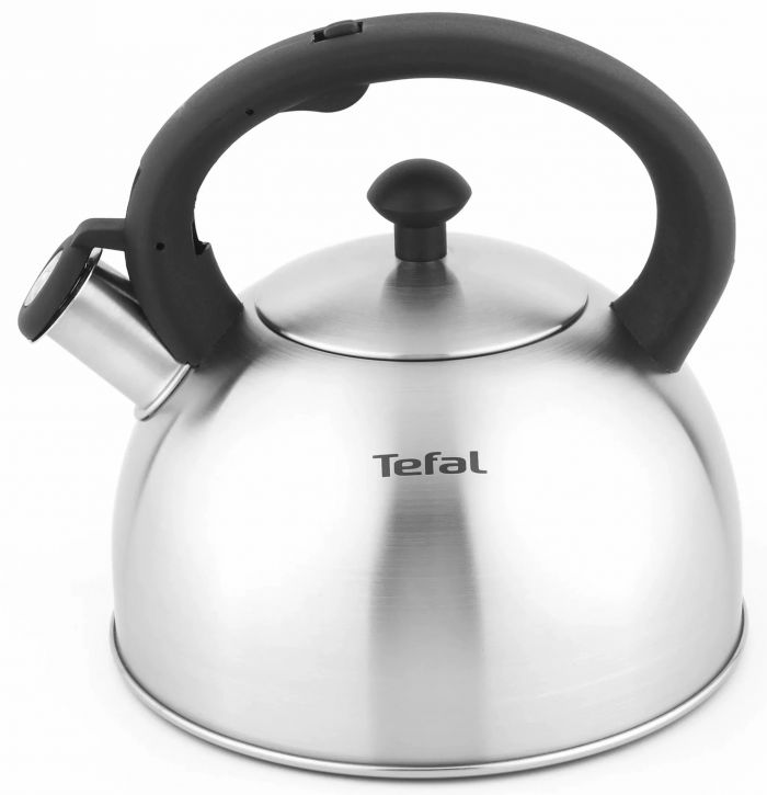 Чайник зі свистком Tefal Duetto+, 2.5л, нержавіюча сталь, сталевий, чорний