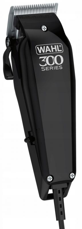 Машинка для стрижки Wahl Home Pro 300, мережа, вібраційний мотор, насадок-10, кейс, масло та ножиці у компл., сталь, чорний