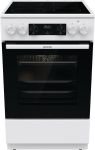 Плита Gorenje електрична склокерамічна, 70л, 50x60см, дисплей, приготування з паром, програматор, білий