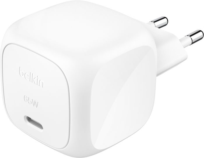 Зарядний пристрій мережевий Belkin 65Вт USB-С GAN PD PPS, білий