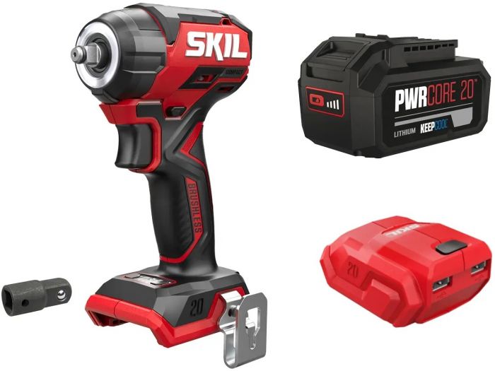 Гайковерт ударний SKIL 3265 CA Compact безщітковий 20В 1х5А·год до 2850об·хв 250Нм 0.9кг