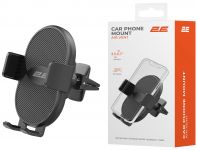 Автомобільний тримач смартфона 2Е Airvent 3.5-6.7", чорний