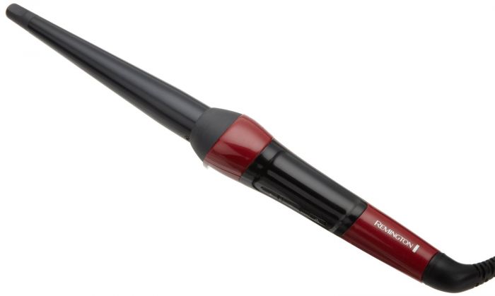 Плойка Remington Silk Curling, конусна, >300Вт, D-13-25mm, 120-220С, кераміка, чорно-червоний