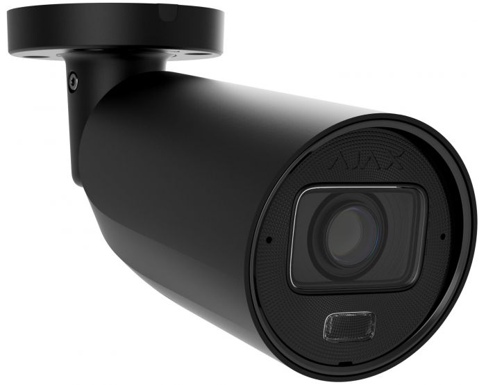 IP-камера дротова Ajax BulletCam HLVF 5 MP Black, 2.8–12 мм, PoE, True WDR, IP67, ІЧ 60 м, LED 40 м, аудіо, кут огляду 31° до 111°, вулична, чорна, 126276.217.BL1