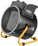 Теплова гармата електрична Neo Tools, 5кВт, 80м2, 588м3/год, 380В, керамічний нагрів. елемент (PTC), чорний, 4.22кг
