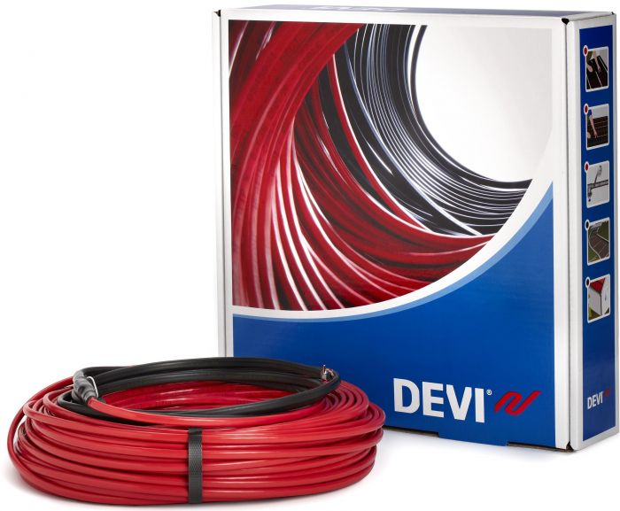 Кабель нагрівальний Devi Deviflex 18T двожильний для систем опалення 2.2м кв, 17.5м 310Вт 230В
