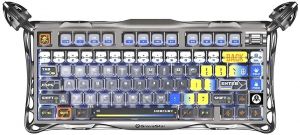 Клавіатура механічна GravaStar Mercury K1 Pro 80keys, GravaStar x Kailh Speedy Mint, BT/WL/USB, RGB, Interstellar Silver