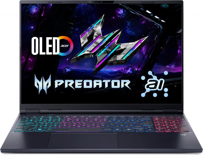 Ноутбук Acer Predator Helios Neo 16S PHN16S-I51 16" OLED, Intel U9-386H, 64GB, F2TB, NVD5060-8, Lin, чорний
