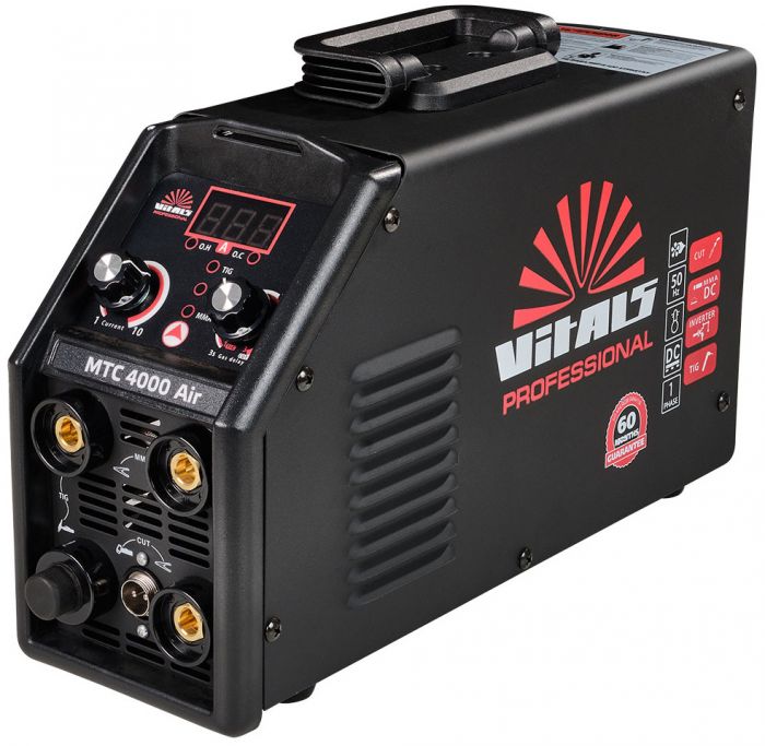 Зварювальний апарат інверторний Vitals Professional MTC 4000 Air 16-160А 7.2кВт 230В IP21 10.5кг