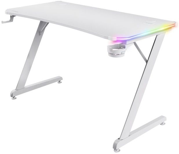 Стіл Trust GXT 709W LUMINUS, (120х74см), RGB, білий