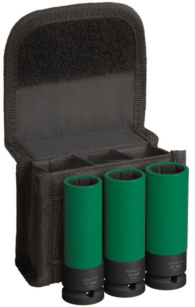 Набір ударних торцевих головок Bosch Professional Extra Deep 3шт 1/2" 85мм