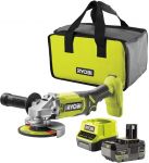 Шліфмашина кутова акумуляторна Ryobi ONE+ RAG18125-1C40S 125мм 18В 1х4А·год 9000об/хв 2.2кг сумка