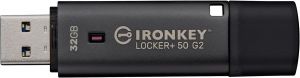 Накопичувач Kingston   32GB USB 3.2 Type-A Gen1 IronKey Locker+ 50 G2