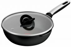 Мультисковорода Tefal Excellence Fusion, з кришкою, 24см, алюміній, скло, нержавіюча сталь, метал, чорний