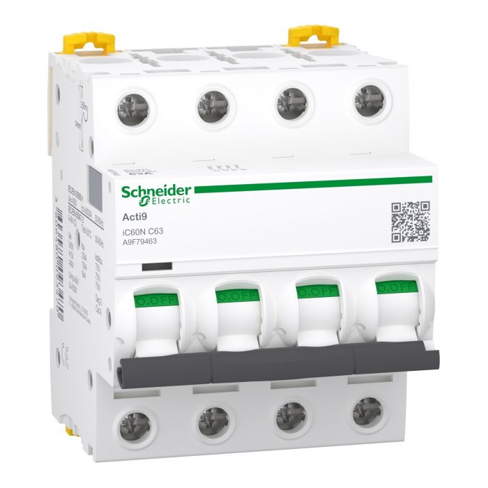 Автоматичний вимикач Schneider Electric, IC60N 4P C 63A (6kA)