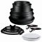 Набір посуду Tefal Ingenio Excellence+, 13 предметів, алюміній, нержавіюча сталь, бакеліт, чорний