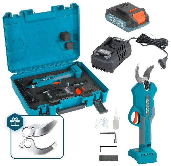 Секатор акумуляторний Konner&Sohnen KS CPS20V-32 CASE 20В акб 1х2А·год d 15/25/35мм ЗП кейс 0.82кг