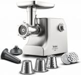 М'ясорубка Tefal HV10 8in1, 2200Вт, 5.5кг/хв, 3 решітки, насадка для ковбас, кеббе, 3 терки, метал