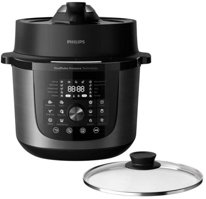 Мультипіч Philips Series 3000 1000Вт, чаша-6.0л, сенсорне управл., 12 авто. програм, аксесуари , пластик/метал, чорний