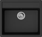 Мийка кухонна Hansgrohe S52, граніт, прямокутник, без крила, 550х490х190мм, чаша - 1, врізна, S520-F510, чорний графіт