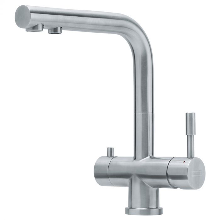 Змішувач для кухні Franke Atlas Clear Water, довж.виливу - 214мм, поворотний, 1+1фільтр, нерж