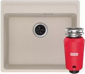 Комплект - мийка MRG 610-52 TL фраграніт, сахара, 114.0668.901 і подрібнювач харч. відходів SLIM 50, 134.0715.098, вкл. Сифон
