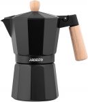 Гейзерна кавоварка Ardesto Midori, 240мл, 6 чашки, алюміній, бамбук