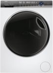 Пральна машина Haier фронтальна, 9кг, 1400, A, 52см, дисплей, пара, інвертор, люк чорний, прямий привід, білий