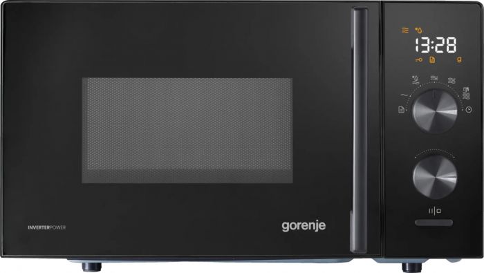 Мікрохвильова піч Gorenje, 20л, електр. керув., 800Вт, дисплей, 20 програм, інвертор, чорний
