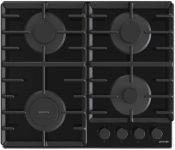 Варильна поверхня Gorenje газова на склі, 60см, чавун, чорний
